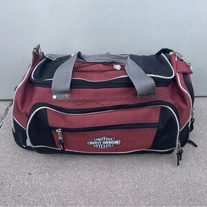 Harley Davidson Rolling Duffel Bag Travel Bag Orange 22 Inch Tall 12 Inch Wide